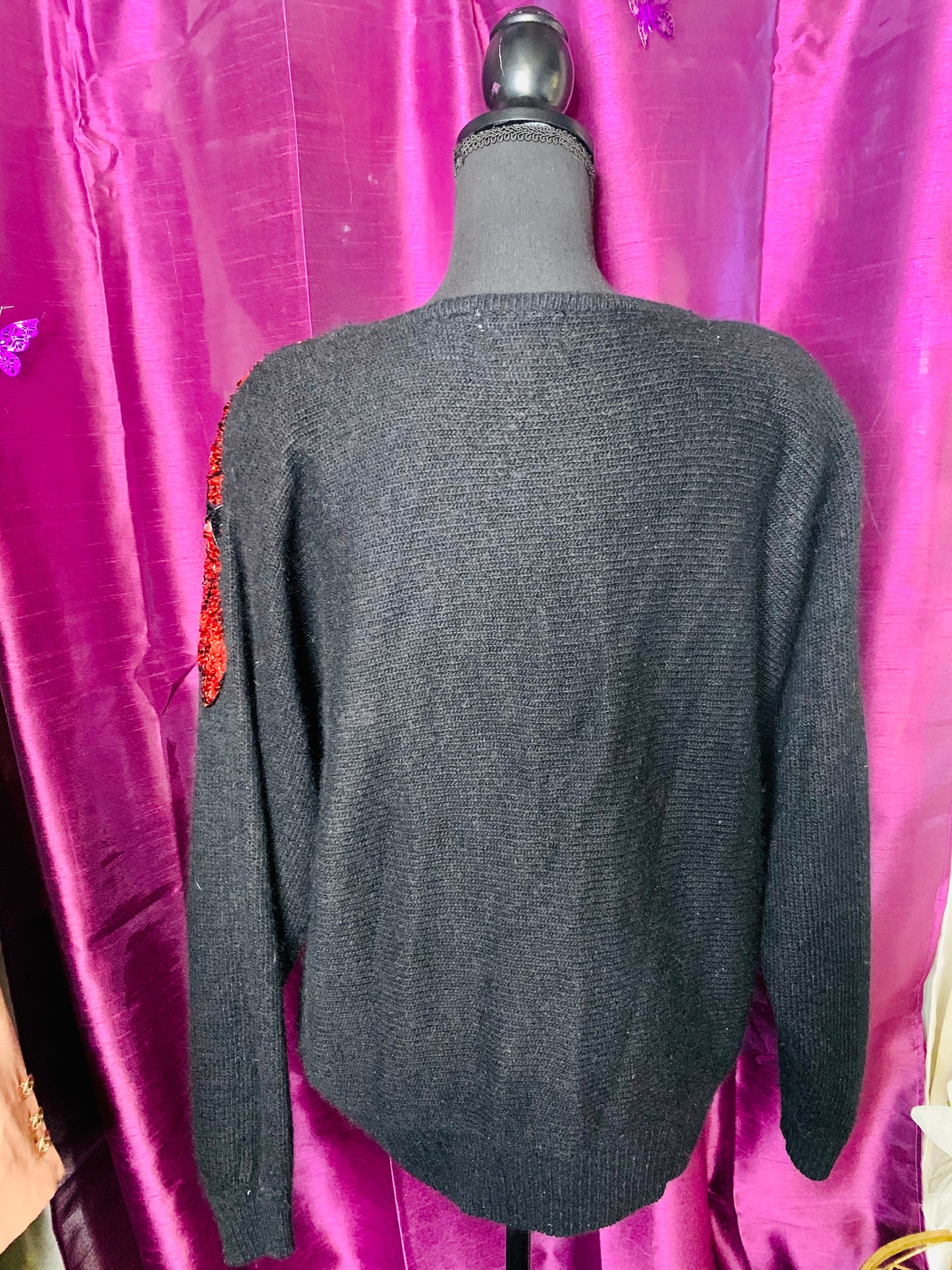 Vintage 80’s Donagain Sequin Shoulder Sweater